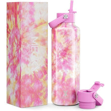 Load image into Gallery viewer, Meoky Water Bottle with Straw for Women: 24 oz Stainless Steel Insulated Water Bottle BPA-Free for Home Office Sports - Girlfriend Wife Mom, Sakura
