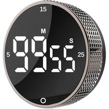 Load image into Gallery viewer, Upgrade Digital Kitchen Timer - Magnetic Countdown Countup Visual Pomodoro Timer with Large LED Display, 3-Preset Times (5, 15, 25), 3 Volume Levels, Ideal for Cooking, Baking and Fitness (1, Tarnish)
