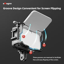 Load image into Gallery viewer, Aluminum Frame Cage with Lens Silicone Corver Case and Screen Protector for Insta360 GO 3S,Metal Protective Durable Housing Case with Cold Shoe Mount (Model Number 3)
