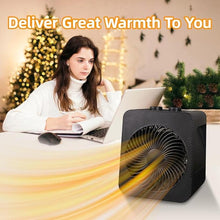 Load image into Gallery viewer, 2 in 1 Heater and Fan Combo, 1500W Portable Heaters for Indoor Use with 4 Modes, Tip-over &amp; Overheat Protections, Desk Space Heater and Fan Combo for Office Home Bedroom
