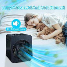 Load image into Gallery viewer, 2 in 1 Heater and Fan Combo, 1500W Portable Heaters for Indoor Use with 4 Modes, Tip-over &amp; Overheat Protections, Desk Space Heater and Fan Combo for Office Home Bedroom
