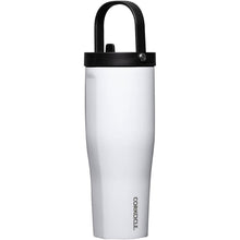 Load image into Gallery viewer, Corkcicle Go Cup XL Insulated Tumbler with Lid and Straw, Gloss White, 30 oz – Reusable Water Bottle Keeps Beverages Cold for 12hrs – Cupholder Friendly Tumbler, Leak-Proof Design
