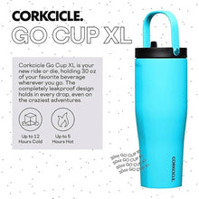 Load image into Gallery viewer, Corkcicle Go Cup XL Insulated Tumbler with Lid and Straw, Capri Blue, 30 oz – Reusable Water Bottle Keeps Beverages Cold for 12hrs – Cupholder Friendly Tumbler, Leak-Proof Design
