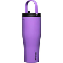 Load image into Gallery viewer, Corkcicle Go Cup XL Insulated Tumbler with Lid and Straw, Varsity Purple, 30 oz – Reusable Water Bottle Keeps Beverages Cold for 12hrs – Cupholder Friendly Tumbler, Leak-Proof Design
