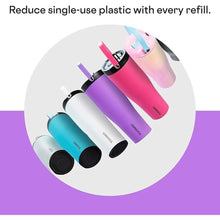 Load image into Gallery viewer, Corkcicle Go Cup XL Insulated Tumbler with Lid and Straw, Varsity Purple, 30 oz – Reusable Water Bottle Keeps Beverages Cold for 12hrs – Cupholder Friendly Tumbler, Leak-Proof Design
