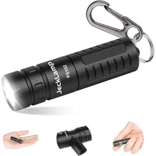 Load image into Gallery viewer, Rechargeable Keychain Flashlight, 180 Lumens EDC Pocket Flashlight, Tiny LED Flashlight with Built-in Battery for Everyday Carry, Camping, Emergency, Black
