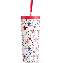 Load image into Gallery viewer, Meoky 24 oz Insulated Tumbler with Lid and Straw, Stainless Steel Vacuum Insulated Tumbler, Keeps Cold for 24 Hours, 100% Leak Proof, Fits in Car Cup Holder (Star)
