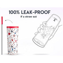Load image into Gallery viewer, Meoky 24 oz Insulated Tumbler with Lid and Straw, Stainless Steel Vacuum Insulated Tumbler, Keeps Cold for 24 Hours, 100% Leak Proof, Fits in Car Cup Holder (Star)
