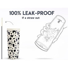 Load image into Gallery viewer, Meoky 24 oz Insulated Tumbler with Lid and Straw, Stainless Steel Vacuum Insulated Tumbler, Keeps Cold for 24 Hours, 100% Leak Proof, Fits in Car Cup Holder (Cow)

