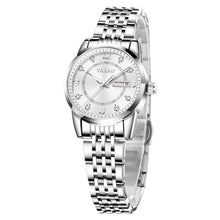 Load image into Gallery viewer, Taxua Watches for Women Silver Waterproof Ladies Watch with Day Date Womens Watches for Small Wrist Stainless Steel Analog Luxury Diamond Female Watch Reloj Mujer
