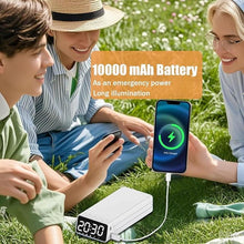 Load image into Gallery viewer, Desk Lamp Rechargeable Cordless Portable Table Lamp LED Alarm Clock Display 10000mAh Battery Operated USB-C Cable 3 Level Brightness for Dorm Study Office Bedroom Travel
