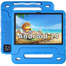 Load image into Gallery viewer, EDDBNi Kids Tablet Android 14 Tablet 10 inch Kids Tablets with Case Quad Core 64GB Dual Camera Parental Controls 2.4G WiFi Educational Tablets(Blue)
