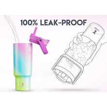 Load image into Gallery viewer, Meoky 40 oz Tumbler with Handle and Straw, Insulated Water Bottle, Stainless Steel Travel Mug, Keeps Cold for 34 Hours, 100% Leak Proof, Fits in Car Cup Holder (Fairytale)
