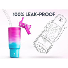 Load image into Gallery viewer, Meoky 40 oz Tumbler with Handle and Straw, Insulated Water Bottle, Stainless Steel Travel Mug, Keeps Cold for 34 Hours, 100% Leak Proof, Fits in Car Cup Holder (Marshmallow)
