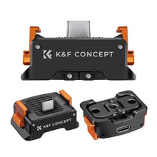 Load image into Gallery viewer, K&amp;F Concept Charging Adapter Base for DJI Osmo Pocket 3, Desktop Type-C Charging Dock Fit Arca-Swiss Standard, with 1/4 Screw Hole/Folding Finger, Aluminum Alloy Bracket
