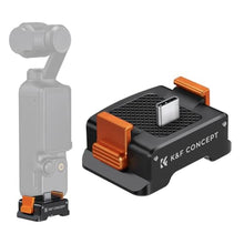 Load image into Gallery viewer, K&amp;F Concept Charging Adapter Base for DJI Osmo Pocket 3, Desktop Type-C Charging Dock Fit Arca-Swiss Standard, with 1/4 Screw Hole/Folding Finger, Aluminum Alloy Bracket
