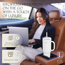 Load image into Gallery viewer, 40 oz Tumbler with Handle and Straw, Premium Stainless Steel Leak Proof Tumbler with 2-in-1 Spill Proof Lid - Insulated Tumblers with Handles – Triple Layer Stainless Steel Tumbler with Handle
