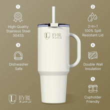 Load image into Gallery viewer, 40 oz Tumbler with Handle and Straw, Premium Stainless Steel Leak Proof Tumbler with 2-in-1 Spill Proof Lid - Insulated Tumblers with Handles – Triple Layer Stainless Steel Tumbler with Handle
