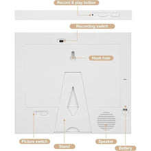 Load image into Gallery viewer, Photo Frames, Personalized 30S Voice Recordable Picture Frame, Sympathy Gift, White 7.5 x 6.3Frame, Tabletop picture frames&amp; Wall Mount Recordable Gifts
