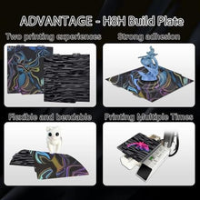 Load image into Gallery viewer, JUUPINE 184x184mm Smooth Holographic Build Plate for Bambu Lab A1 Mini 3D Printer,Double Sided Water Ripples and Silk Texture Flexible Spring Steel Sheet Print Bed for Bambu Lab A1 Mini
