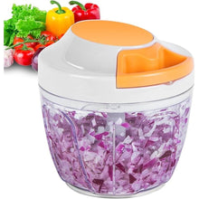 Load image into Gallery viewer, Manual Food Processor Vegetable Chopper, Portable Hand Pull String Garlic Mincer Onion Cutter for Veggies, Ginger, Fruits, Nuts, Herbs, etc., 650ml
