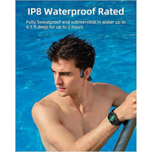 Load image into Gallery viewer, Open-Ear Headphones Bone Conduction - 32GB MP3 Player, IP68 Waterproof Swimming Headphones, Secure Fit for Workouts, Running, Built-in Microphone, Grey
