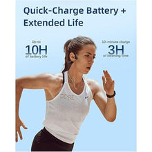Load image into Gallery viewer, Open-Ear Headphones Bone Conduction - 32GB MP3 Player, IP68 Waterproof Swimming Headphones, Secure Fit for Workouts, Running, Built-in Microphone, Grey
