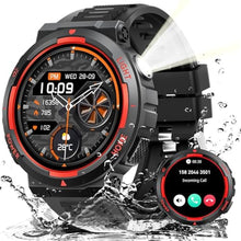 Load image into Gallery viewer, Military Smart Watches for Men (Answer/Make Calls) with LED Flashlight 3ATM Waterproof Smartwatch with 100+ Sports Modes 1.53&quot; Fitness Tracker with Heart Rate Monitor for iPhone Android
