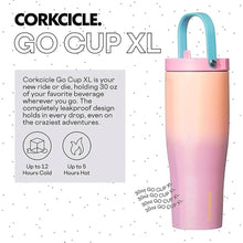 Load image into Gallery viewer, Corkcicle Go Cup XL Insulated Tumbler with Lid and Straw, Lover, 30 oz – Reusable Water Bottle Keeps Beverages Cold for 12hrs – Cupholder Friendly Tumbler, Leak-Proof Design
