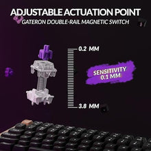 Load image into Gallery viewer, Keychron K2 HE Rapid Trigger Wireless Custom Mechanical Keyboard with Hall Effect Gateron Double-Rail Magnetic Switch, QMK 2.4 GHz Bluetooth 5.2 RGB Compatible with Mac Windows Linux (Aluminum + Wood)

