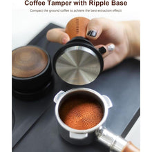 Load image into Gallery viewer, 51mm Espresso Tamper, Coffee Tamper with 30lbs Spring Loaded, Barista Espresso Coffee Tamper with Stainless Steel Ripple Base and Rosewood Handle Fits for All 51mm Espresso Machines
