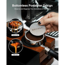 Load image into Gallery viewer, 51mm Bottomless Portafilter 3 Ears Compatible with Delonghi Dedica EC680/EC685 and SMEG, EUPA Espresso Machines, Espresso Naked Bottomless Portafilter with Puck Screen and 18g Filter Basket

