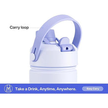 Load image into Gallery viewer, 26 oz Insulated Water Bottle with 2-in-1 Straw and Spout Lid, Keep Cold 24H, Leak-Proof, Fits in Car Cup Holder, Stainless Steel Water Bottle for Sports, Travel, and School (Lupine)
