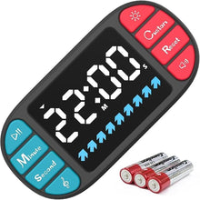 Load image into Gallery viewer, DOOMAY Digital Kitchen Visual Timer: 3.6'' Large LED Display, Magnetic, 3 Brightness, 4 Alarms, 4 Volume, Memory Function, Countdown Count up for Cooking, Classroom, Gym, AAA Battery Included (Black)
