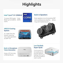 Load image into Gallery viewer, Beelink Mini PC, SEi13 Pro Intel Core i9-13900HK (14C/20T, up to 5.4GHz), 32GB LPDDR5 1TB PCIe4.0 SSD, Mini Desktop Computer Support 4K@144Hz/HDMI/DP1.4/USB-C/Vioce Interaction/Dual Speaker/2.5Gbps
