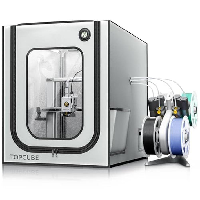 TOPCUBE 3D Printer Enclosure for Bambu Lab A1, Large Size Enclosure with LED Light, Fireproof Waterproof Dustproof Noise Reduction Constant Temperature 3D Printer Cover, 550x600x670MM