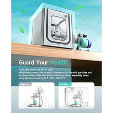 Load image into Gallery viewer, TOPCUBE 3D Printer Enclosure for Bambu Lab A1, Large Size Enclosure with LED Light, Fireproof Waterproof Dustproof Noise Reduction Constant Temperature 3D Printer Cover, 550x600x670MM
