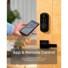 Load image into Gallery viewer, DESLOC B200 Fingerprint Smart Door Lock with 2 Lever Handles, App Control, Smart Locks for Front Door, Deadbolt Smart Lock, Electronic Keypad Deadbolt Lock, Emergency Power Port, 12 Months Battery

