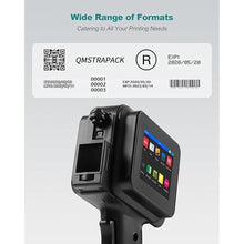Load image into Gallery viewer, Upgraded Mini Handheld Inkjet Printer with Black Fast-drying Cartridge, M12 Portable Handheld Printer Gun for Text, Date, Time, Barcode, Logo, QR Code, Batch Number On Any Surfaces(0.5 Inch Nozzle)
