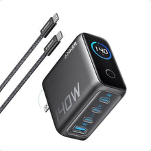 Load image into Gallery viewer, Anker Laptop Charger, 140W MAX USB C Charger, 4-Port Multi-Device Fast Charging, Advanced GaN Power Adapter, Intuitive Touch Controls, for MacBook, iPhone 16 Series, Samsung Galaxy, Pixel, and More
