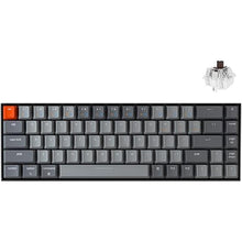 Load image into Gallery viewer, Keychron K6 Hot Swappable Wireless Bluetooth 5.1/Wired Mechanical Gaming Keyboard, 65% Compact 68-Key RGB LED Backlight Keychron Super Brown Switch Rechargeable Battery for Mac Windows
