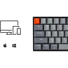 Load image into Gallery viewer, Keychron K6 Hot Swappable Wireless Bluetooth 5.1/Wired Mechanical Gaming Keyboard, 65% Compact 68-Key RGB LED Backlight Keychron Super Brown Switch Rechargeable Battery for Mac Windows

