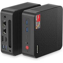 Load image into Gallery viewer, P3 Mini PC, AMD Ryzen 6900HX Processor Mini Gaming Computer(8Cores/16Threads, up to 4.9GHz) 16GB DDR5, 512GB M.2 SSD, Triple Display Desktop PC, Windows 11 Pro, Dual LAN, WiFi 6E, BT 5.2
