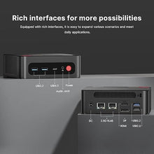 Load image into Gallery viewer, P3 Mini PC, AMD Ryzen 6900HX Processor Mini Gaming Computer(8Cores/16Threads, up to 4.9GHz) 16GB DDR5, 512GB M.2 SSD, Triple Display Desktop PC, Windows 11 Pro, Dual LAN, WiFi 6E, BT 5.2
