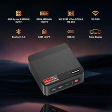 Load image into Gallery viewer, P3 Gaming Mini PC, AMD Ryzen 6900HX Processor Mini Computer(8Cores/16Threads, up to 4.9GHz) 32GB DDR5, 1TB M.2 SSD, Triple Display Desktop PC, Pre-in Windows 11 Pro, Dual LAN, WiFi 6E, BT 5.2
