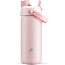 Load image into Gallery viewer, 18 oz Insulated Water Bottle with 2-in-1 Straw and Spout Lid, Keep Cold 24H, Leak-Proof, Fits in Car Cup Holder, Stainless Steel Water Bottle for Sports, Travel, and School (Cotton Candy)
