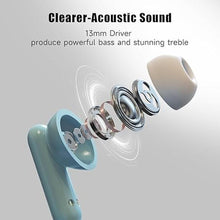 Load image into Gallery viewer, Xspace Ear Wireless Earbuds Hi-Res Audio Bluetooth 5.3 Headpahones True Wireless in Ear Earbuds Deep Bass in Ear Earphones Call Clear with Microphone Sweatproof for Sports,Gym,Work (Blue)
