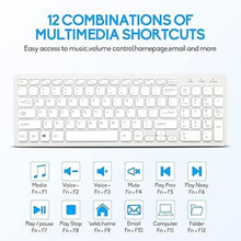 Load image into Gallery viewer, Wireless Keyboard and Mouse Combo, Compact Quiet Wireless Keyboard and Mouse Set 2.4G Ultra-Thin Sleek Design for Windows, Computer, Desktop, PC, Notebook, Laptop (White)
