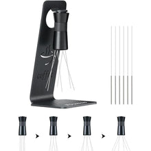 Load image into Gallery viewer, WDT Tool - Coffee Distribution Tool with Magnetic Stand, Adjustable Range Espresso Stirrer, 304 Stainless Steel 6 Needles 0.4mm and 6 Extra Needles 0.25mm
