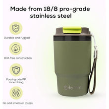 Load image into Gallery viewer, Insulated 16oz Stainless Steel Tumbler Mug Leakproof Double Walled Vacuum Thermal Coffee Cup with 2-in-1 Straw &amp; Lid, Cupholder-Friendly Travel Mug for Hot &amp; Cold Drinks (Olive Green)
